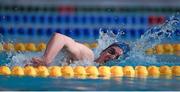 30 April 2015; Matthe Hirschberger, NCSA, on his way to winning the final of the men's 1500m fresstyle event during the 2015 Irish Open Swimming Championships at the National Aquatic Centre, Abbotstown, Dublin. Picture credit: Stephen McCarthy / SPORTSFILE