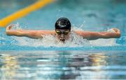 1 May 2015; Ruby Martin, NCSA, on her way to winning the women's A final of the 400m individual medley event, during the 2015 Irish Open Swimming Championships at the National Aquatic Centre, Abbotstown, Dublin. Photo by Sportsfile