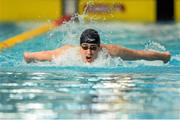 1 May 2015; Alex Lebed, NCSA, on his way to winning the A final of the men's 400m individual medley event, during the 2015 Irish Open Swimming Championships at the National Aquatic Centre, Abbotstown, Dublin. Photo by Sportsfile