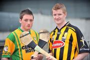 28 May 2008; GPA and Halifax have launched a new hurling initiative aimed at promoting the game in the non-traditional counties. The Hurling Twinning Programme will see counties from the Nicky Rackard Cup paired with their counterparts at McCarthy Cup level. At the launch is Kilkenny's Richie Power, right, with Donegal's Danny Cullen. Jury's Croke Park Hotel, Dublin. Picture credit: Brian Lawless / SPORTSFILE