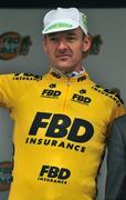 21 May 2008; Stage winner David McCann, Irish National team, after receiving his race leaders yellow jersey. FBD Insurance Ras 2008 - Stage 4, Corofin - Tralee. Picture credit: Stephen McCarthy / SPORTSFILE
