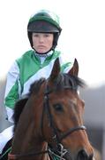 23 April 2008; Katie Walsh on Lilywhitedancer before the Paddy Power Champion Flat Race. Irish National Hunt Festival. Punchestown Racecourse, Co. Kildare. Picture credit; Matt Browne / SPORTSFILE