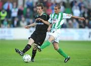 30 May 2008; Ger O'Brien, Shamrock Rovers, in action against Andrei Georgescu, Bray Wanderers. Bray Wanderers v Shamrock Rovers - eircom league Premier Division. Carlisle Grounds, Bray, Co. Wicklow. Picture credit: Matt Browne / SPORTSFILE
