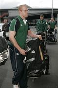 1 June 2008; Ireland's Paul O'Connell loads his bags onto the team bus on the team's arrival at Wellington International Airport ahead of the start of Ireland's Summer Tour. 2008 Ireland Rugby Summer Tour, Wellington Airport, Wellington, New Zealand. Picture credit: Tim Hales / SPORTSFILE