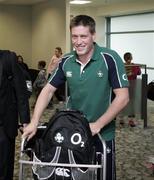 1 June 2008; Ireland's Ronan O'Gara makes his way to the team bus on the team's arrival at Wellington International Airport ahead of the start of Ireland's Summer Tour. 2008 Ireland Rugby Summer Tour, Wellington Airport, Wellington, New Zealand. Picture credit: Tim Hales / SPORTSFILE