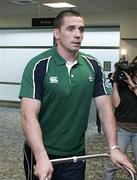 1 June 2008; Ireland's Alan Quinlan makes his way to the team bus on the team's arrival at Wellington International Airport ahead of the start of Ireland's Summer Tour. 2008 Ireland Rugby Summer Tour, Wellington Airport, Wellington, New Zealand. Picture credit: Tim Hales / SPORTSFILE