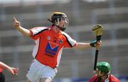 1 June 2008; Michael Lennon, Armagh, celebrates after scoring his sides second goal. ESB Ulster Minor Hurling Championship Semi-Final, Armagh v Down, Casement Park, Belfast, Co. Antrim. Photo by Sportsfile