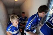 31 May 2008; Laois players Mark Timmons, right, and Michael Tierney, left, make their way from the tunnel. GAA Football Leinster Senior Championship Quarter-Final, Wicklow v Laois, Dr Cullen Park, Carlow. Picture credit: Matt Browne / SPORTSFILE