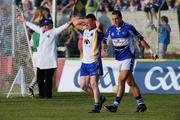 31 May 2008; Leighton Glynn, Wicklow puts his hands to his head after just missing a late point against Darren Rooney, Laois captain. GAA Football Leinster Senior Championship Quarter-Final, Wicklow v Laois, Dr Cullen Park, Carlow. Picture credit: Matt Browne / SPORTSFILE