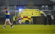 2 May 2015; Tipperary players kick about as the second half was delayed by nearly 30 minutes because of a medical emergency. EirGrid GAA All-Ireland U21 Football Championship Final, Tipperary v Tyrone. Parnell Park, Dublin. Picture credit: Oliver McVeigh / SPORTSFILE