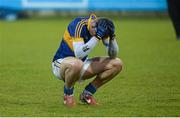 2 May 2015; A dejected Steven O'Brien, Tipperary, at the final whistle. EirGrid GAA All-Ireland U21 Football Championship Final, Tipperary v Tyrone. Parnell Park, Dublin. Picture credit: Oliver McVeigh / SPORTSFILE