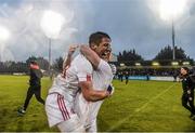2 May 2015; Tyrone's Mark Bradley, left, and Matthew Walsh celebrate following their side's victory. EirGrid GAA All-Ireland U21 Football Championship Final, Tipperary v Tyrone. Parnell Park, Dublin. Picture credit: Ramsey Cardy / SPORTSFILE