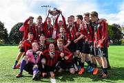 3 May 2015; Bohemians' Aaron Deniffe lifts the cup following his side's victory. FAI Umbro Youth Cup Final, Bohemians v Kilreen Celtic. Pearse Park, Dublin. Picture credit: Ramsey Cardy / SPORTSFILE