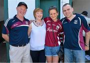 3 May 2015; Galway supporters Thomas and Ann Kyne, Leaurena Holleran and Jimmy Joyce all from Clonbur. Connacht GAA Football Senior Championship, Preliminary Round, New York v Galway. Gaelic Park, New York, USA. Picture credit: Ray Ryan / SPORTSFILE