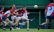 3 May 2015; Sean Denvir, Galway, in action against Jason Kelly, New York. Connacht GAA Football Senior Championship, Preliminary Round, New York v Galway. Gaelic Park, New York, USA. Picture credit: Ray Ryan / SPORTSFILE