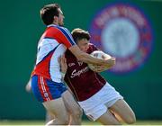 3 May 2015;  Damien Comer, Galway, in action against  Gerard McCartan, New York. Connacht GAA Football Senior Championship, Preliminary Round, New York v Galway. Gaelic Park, New York, USA. Picture credit: Ray Ryan / SPORTSFILE