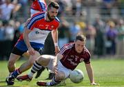 3 May 2015;  Danny Cummins, Galway, in action against  Keith Quinn, New York. Connacht GAA Football Senior Championship, Preliminary Round, New York v Galway. Gaelic Park, New York, USA. Picture credit: Ray Ryan / SPORTSFILE