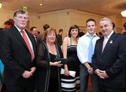 29 May 2008; Paddy and Terri McComiskey, Emma Shine, Paul McComiskey, Down, and GAA President Nickey Brennan at the 2008 Cadbury Hero of the Future Awards. Paul was one of 13 shortlisted players, all nominees can be seen on www.cadburygaau21.com. Westin Hotel, Dublin. Picture credit: Ray McManus / SPORTSFILE