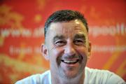 30 May 2008; Former Liverpool and Republic of Ireland player John Aldridge speaking at a press conference to launch Share Liverpool FC Ireland. The Share Liverpool FC initiative was formed in February 2008. The idea is to get 100,000 Liverpool fans to give 6,300euros / £5,000 each to help buy the club out. Citywest Hotel, Saggart, Co. Dublin. Picture credit: Brian Lawless / SPORTSFILE  *** Local Caption ***