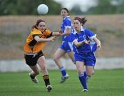 31 May 2008; Linda Wall, Munster, in action against Kathy Conway, Ulster. Ladies Football Interprovincial Football tournament, Munster v Ulster, Pairc Chiarain, Athlone, Co. Westmeath. Picture credit: Stephen McCarthy / SPORTSFILE