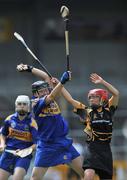 1 June 2008; Philly Fogarty, Tipperary, in action against Jacqui Frisby, Kilkenny. Gala All-Ireland Senior Camogie Championship, Kilkenny v Tipperary, Nowlan Park, Co. Kilkenny. Picture credit: Brian Lawless / SPORTSFILE