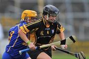 1 June 2008; Eimear Lyng, Kilkenny, in action against Emily Hayden, Tipperary. Gala All-Ireland Senior Camogie Championship, Kilkenny v Tipperary, Nowlan Park, Co. Kilkenny. Picture credit: Brian Lawless / SPORTSFILE