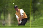 7 July 2000; Darren Clarke plays out of the bunker onto the 4th green during Day 2 of the Smurfit European Open Golf Championship at The K Club in Straffan, Kildare. Photo by Matt Browne/Sportsfile