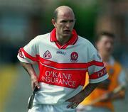 9 July 2000; Colin McGurk of Derry during the Guinness Ulster Hurling Championship Final match between Derry and Antrim at Casement Park in Belfast. Photo By Aoife Rice/Sportsfile