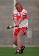 9 July 2000; Gregory Biggs of Derry during the Guinness Ulster Hurling Championship Final match between Derry and Antrim at Casement Park in Belfast. Photo By Aoife Rice/Sportsfile