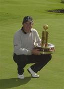 9 July 2000; Lee Westwood pictured with Smurfit European Open Trophy on Day 4 of the Smurfit European Open Golf Championship at The K Club in Straffan, Kildare. Photo by Matt Browne/Sportsfile