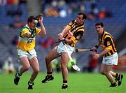 9 July 2000; Brian McEvoy of Kilkenny in action against Johnny Pilkington of Offaly during the Guinness Leinster Senior Hurling Championship Final match between Kilkenny and Offaly at Croke Park in Dublin. Photo by Ray McManus/Sportsfile