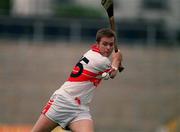 9 July 2000; John O'Dwyer of Derry during the Guinness Ulster Hurling Championship Final match between Derry and Antrim at Casement Park in Belfast. Photo By Aoife Rice/Sportsfile