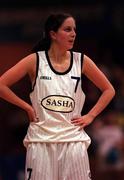 28 January 2000; Lisa Timmons of Meteors during the Senior Women's Sprite Cup Semi-Final between Tolka Rovers and Meteors at the National Basketball Arena in Tallaght, Dublin. Photo By Brendan Moran/Sportsfile