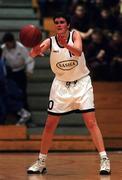 28 January 2000; Ann Marie Kyne of Meteors during the Senior Women's Sprite Cup Semi-Final between Tolka Rovers and Meteors at the National Basketball Arena in Tallaght, Dublin. Photo By Brendan Moran/Sportsfile