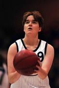 28 January 2000; Gillian Morris of Meteors during the Senior Women's Sprite Cup Semi-Final between Tolka Rovers and Meteors at the National Basketball Arena in Tallaght, Dublin. Photo By Brendan Moran/Sportsfile