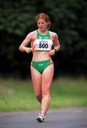 15 July 2000; Gillian O'Sullivan during a Team Ireland Race Walking training session in Pheonix Park, Dublin, ahead of the 2000 Olympic Games which will be held in Sydney, Australia. Photo By Brendan Moran/Sportsfile