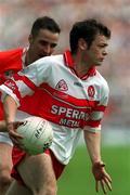 16 July 2000; Paul McFlynn of Derry during the Bank of Ireland Ulster Senior Football Championship Final match between Armagh and Derry at St Tiernach's Park in Clones, Monaghan. Photo by Damien Eagers/Sportsfile