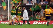 16 July 2000; Aodan MacGearailt of Kerry celebrates after scoring his sides second goal during the Bank of Ireland Munster Senior Football Championship Final between Kerry and Clare at the Gaelic Grounds in Limerick. Photo By Brendan Moran/Sportsfile