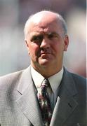 14 May 2000; GAA Commentator Cyril Farrell during the Church & General National Hurling League Final match between Tipperary and Galway at Gaelic Grounds in Limerick. Photo By Brendan Moran/Sportsfile