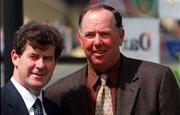 7 July 2000; JP McManus, left, pictured alongside US Golfer Mark O'Meara before the start of the Kildangan Stud Irish Oaks at The Curragh in Newbridge, Kildare. Photo by Matt Browne/Sportsfile