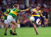 16 July 2000; Action from the primary game between Clare and Kerry during the Bank of Ireland Munster Senior Football Championship Final between Kerry and Clare at the Gaelic Grounds in Limerick. Photo By Brendan Moran/Sportsfile