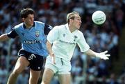 26 July 2000; Davy Dalton of Kildare in action against Mick Galvin of Dublin during the Leinster Senior Football Championship Final match between Dublin and Kildare at Croke Park in Dublin. Photo by Ray McManus/Sportsfile
