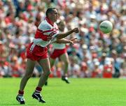 16 July 2000; Garry Coleman of Derry during the Bank of Ireland Ulster Senior Football Championship Final match between Armagh and Derry at St Tiernach's Park in Clones, Monaghan. Photo by David Maher/Sportsfile
