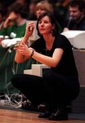 28 January 2000; Meteors coach Mary O'Mahony during the Senior Women's Sprite Cup Semi-Final between Tolka Rovers and Meteors at the National Basketball Arena in Tallaght, Dublin. Photo By Brendan Moran/Sportsfile