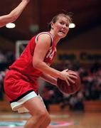 28 January 2000; Rachel Kelly of Tolka Rovers during the Senior Women's Sprite Cup Semi-Final between Tolka Rovers and Meteors at the National Basketball Arena in Tallaght, Dublin. Photo By Brendan Moran/Sportsfile