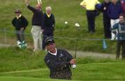 1 July 2000; Darren Clarke of Northern Ireland plays out of a bunker on the 14th green during the third day of the 2000 Murphy's Irish Open at Ballybunion Golf Club in Kerry. Photo by Matt Browne/Sportsfile