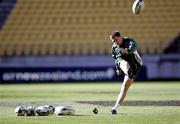 6 June 2008; Ronan O'Gara practices his kicking during a visit to the match venue. 2008 Ireland Rugby Summer Tour, Westpac Stadium, Wellington, New Zealand. Picture credit: Tim Hales / SPORTSFILE