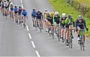 4 May 2015; Morgan Smith, Subaru Team Albion, leads the peloton during the fourth stage. 150 elite cyclists from Australia, Holland, Belgium, France, England, Scotland, Northern Ireland and the Republic of Ireland compete in Stage 4 of the AmberGreen Energy Tour of Ulster in partnership with the SDS Group and Saltmarine Cars. Stage 4 is a circuit race around Cookstown taking the cyclists through William Street â€“ Orritor Road â€“ Tulnacross Road â€“ Flo Road â€“ Omagh Road â€“ Tullagh Road â€“ Fairhill Road â€“ James Street â€“ William Street â€“ Cookstown. Picture credit: Stephen McMahon / SPORTSFILE