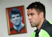 5 May 2015; Munster's Conor Murray speaking during a press conference. Munster Rugby Press Conference, Thomond Park, Limerick.  Picture credit: Diarmuid Greene / SPORTSFILE