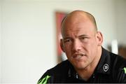 5 May 2015; Munster's BJ Botha speaking during a press conference. Munster Rugby Press Conference, Thomond Park, Limerick. Picture credit: Diarmuid Greene / SPORTSFILE